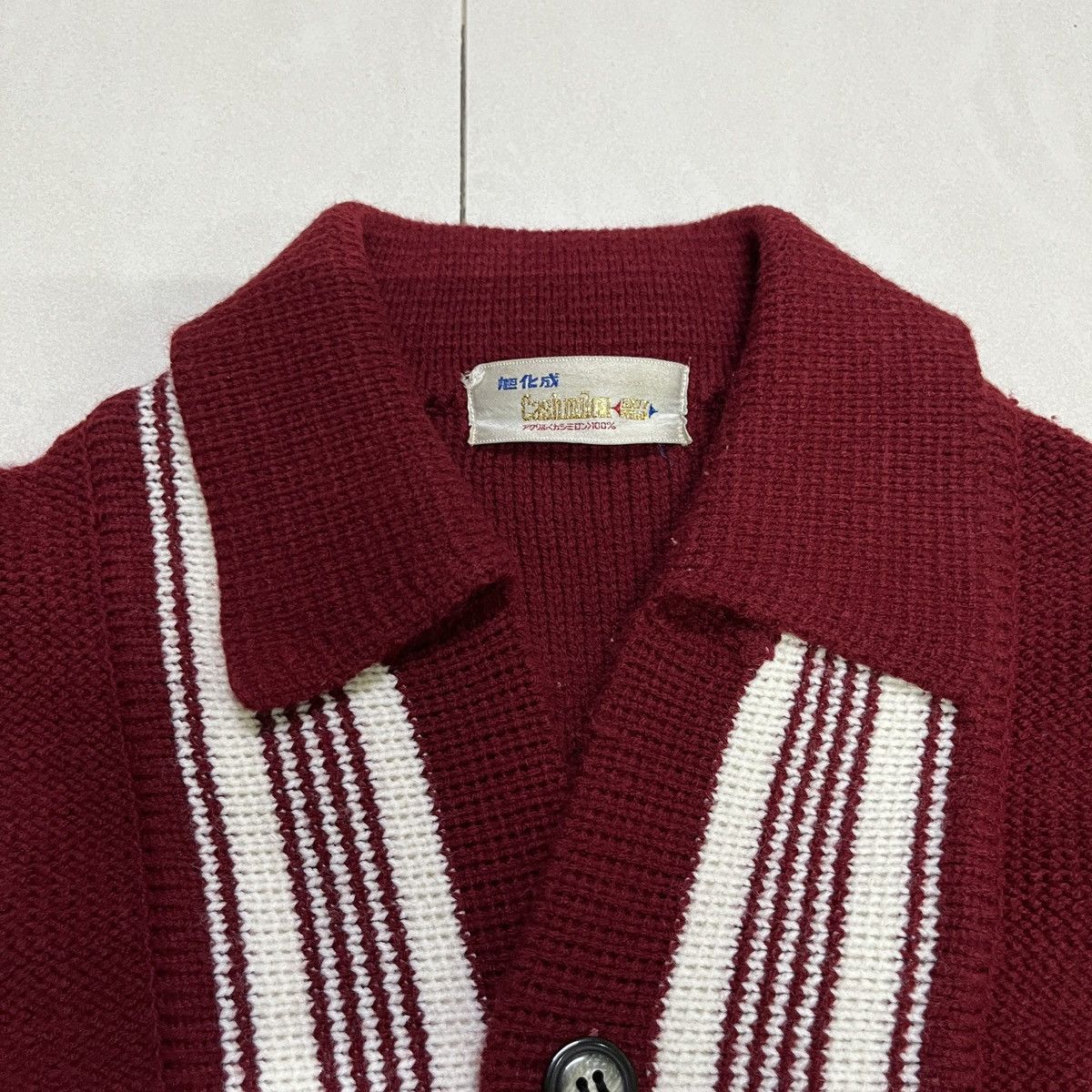 Aran Isles Knitwear × Japanese Brand Vintage Cashmilon Stripe Knit Cardigan Size US S / EU 44-46 / 1 - 4 Thumbnail
