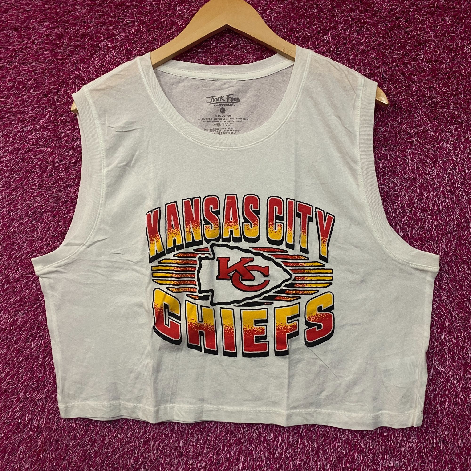 Junk Food Junk Food NFL Kansas City Chiefs Sleeveless Cropped T-Shirt Size XXL / US 16-18 / IT 52-54 - 1 Thumbnail