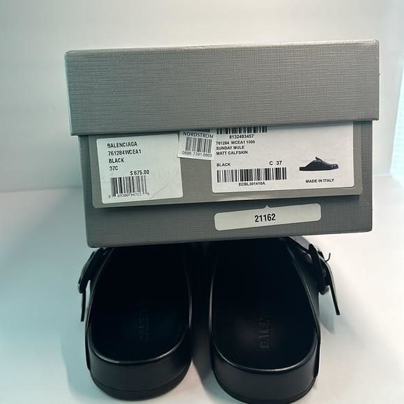 Balenciaga Balenciaga Women’s SUNDAY MULE ISunday Mule black matte calf Size US 6.5 / IT 36.5 - 10 Thumbnail
