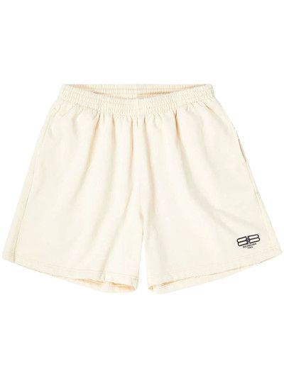 image of Balenciaga O1Mt1Gz0424 Bb Paris Icon Sweat Shorts In Beige, Women's (Size 34)