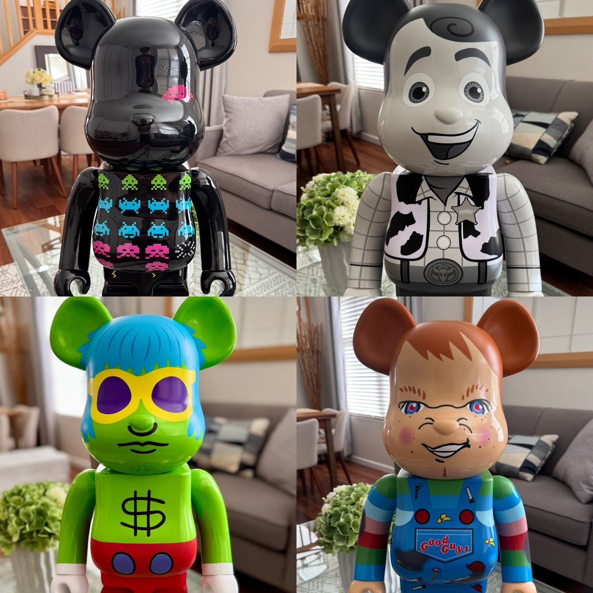 Medicom Toy Bearbrick 1000% Set Andy Mouse, Chucky, Woody, invaders Size ONE SIZE - 1 Preview