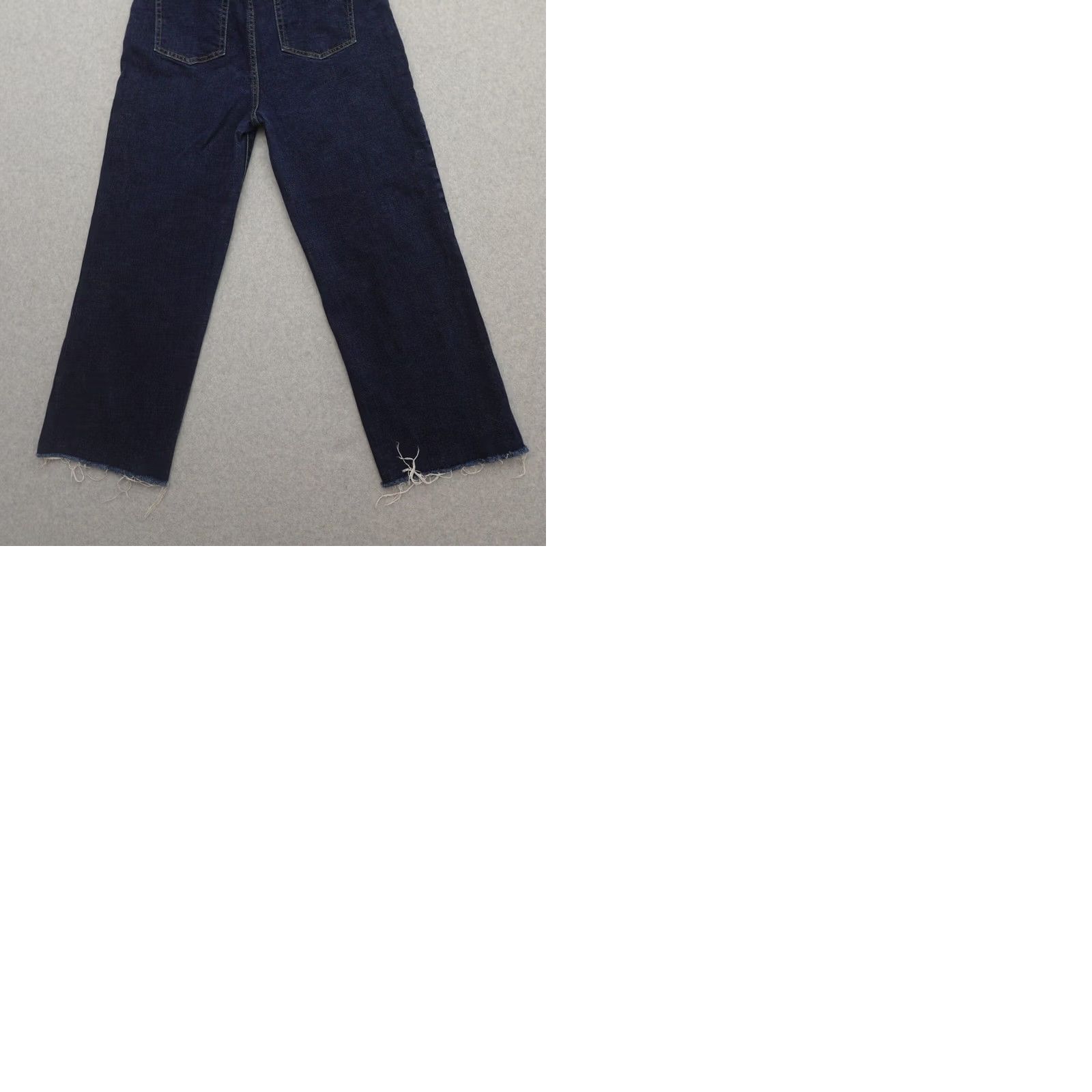 Olive Oliver Logan Jeans Womens 33 (33X26) Aberdeen Wide-Leg Crop Dark Wash Blue 33 Regular Size 24" / US 00 / IT 34 - 10 Thumbnail