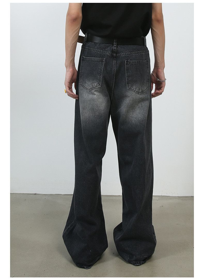 Vintage Japanese retro men's straight washed loose wide-leg jeans Size US 32 / EU 48 - 6 Thumbnail