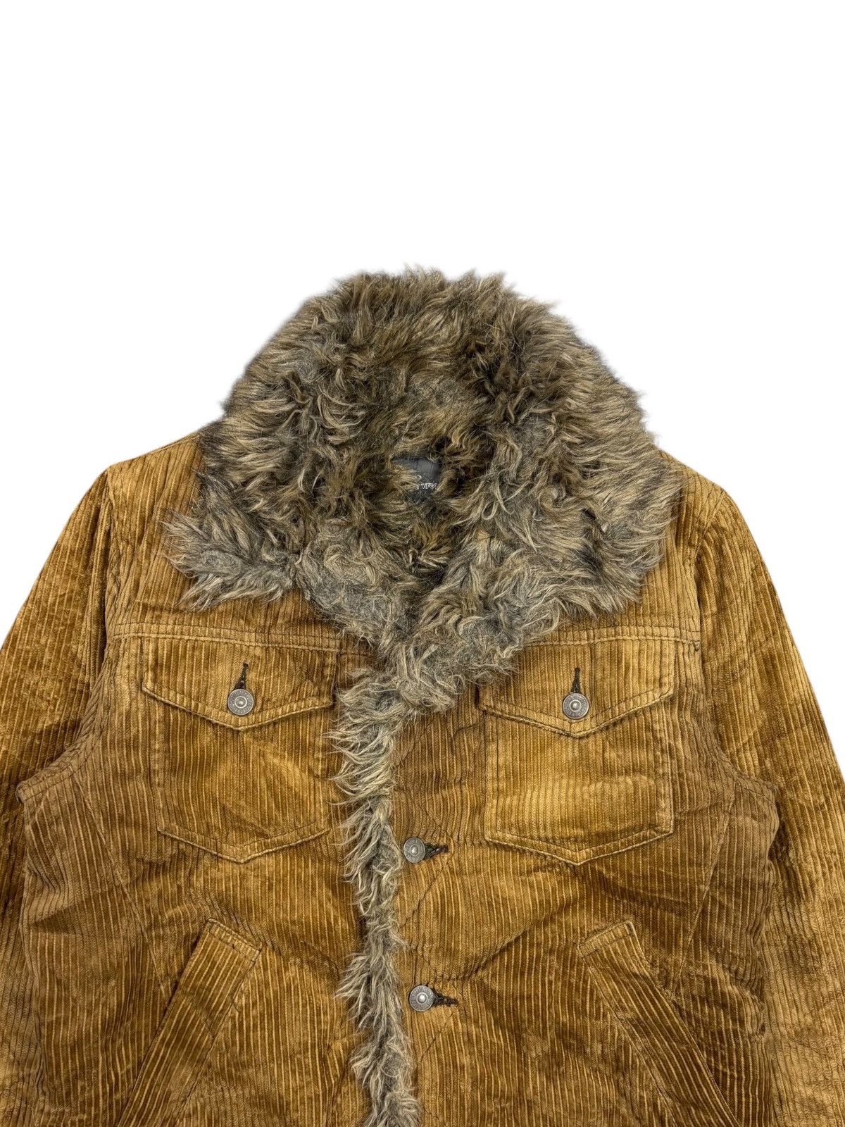 If Six Was Nine 2000s Rattle Trap - Vkei Style Fur Collar Corduroy Jacket Size US M / EU 48-50 / 2 - 7 Thumbnail
