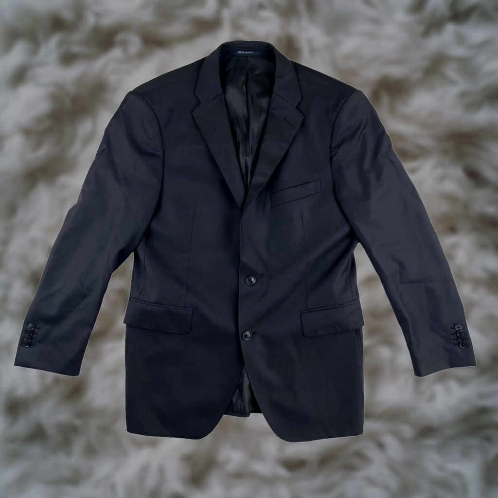 Vintage Boggi Milano Guabello Blazer Men's Black Extra Slim Fit 40 SHORT Italy Cotton/Linen Blend Notch Lapel Three-Button Front Short Jacket/Coat Size US 40 / EU 56 - 1 Thumbnail