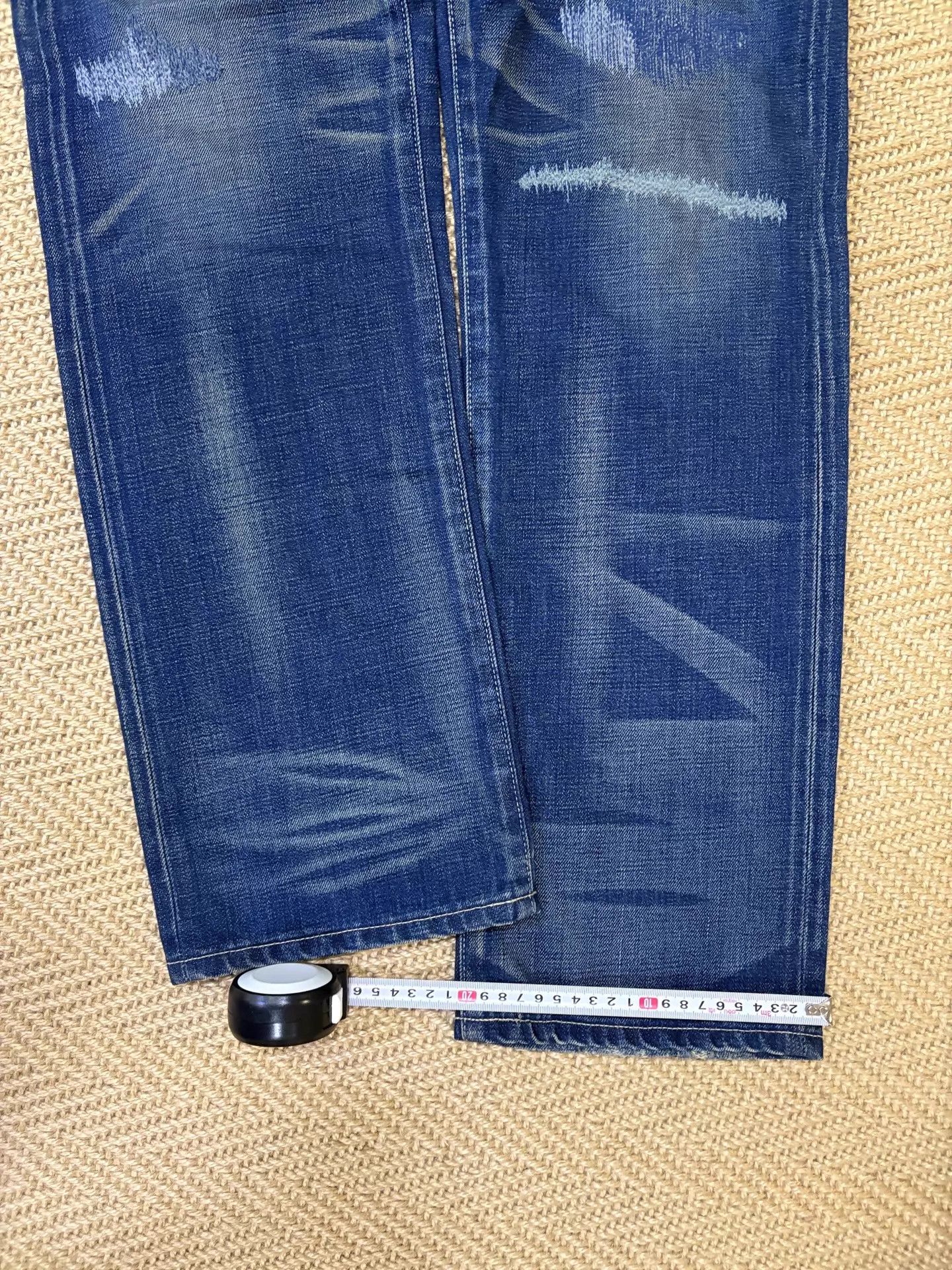 Neighborhood Natural Wash Cut Distressed NBHD 07 SCAB Jeans MID S Size US 30 / EU 46 - 3 Thumbnail