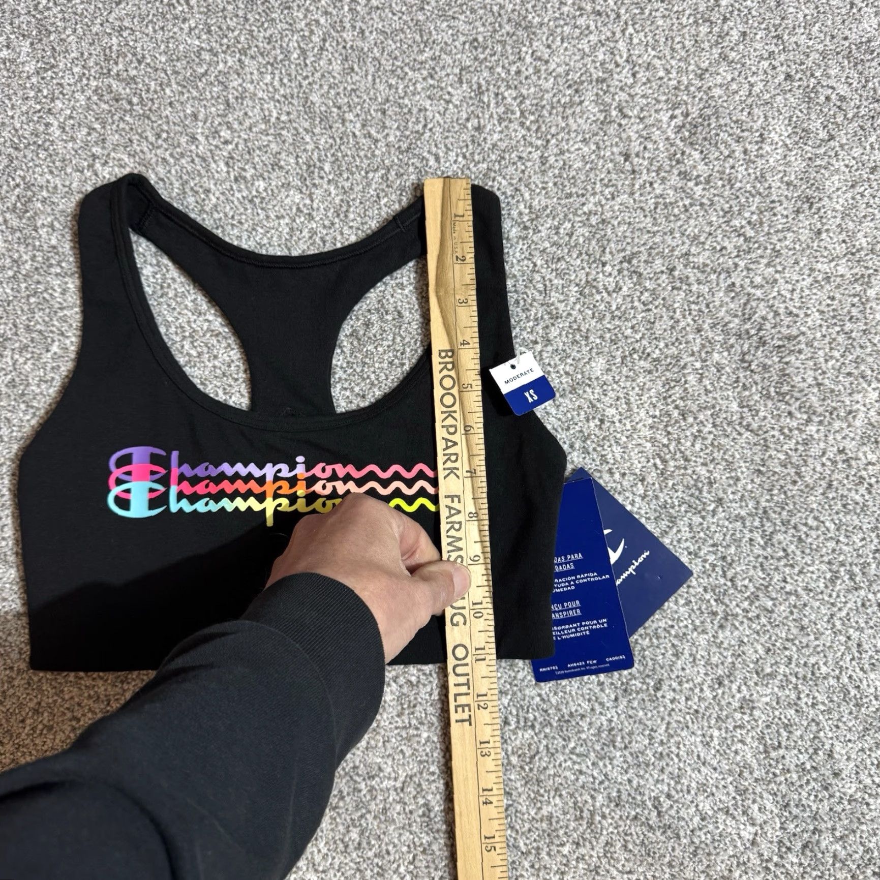 Champion Champion Sports Bra Womens XS Athletic Streetwear Racerback Y2K Inspired Size ONE SIZE - 4 Thumbnail