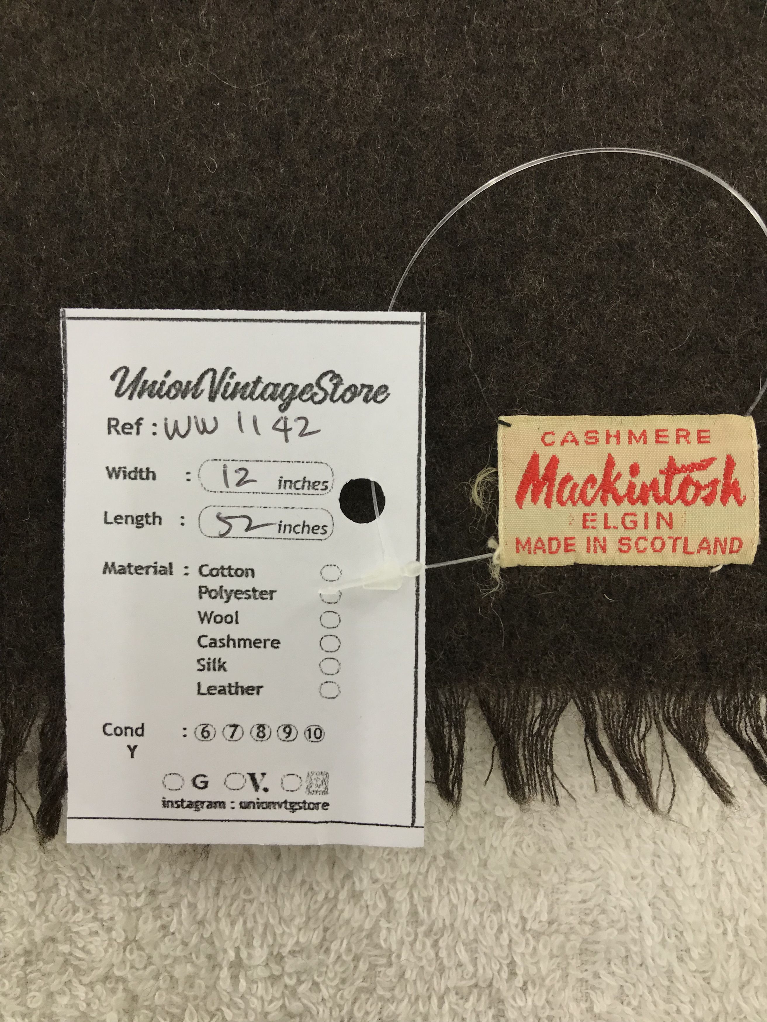 Mackintosh × Vintage Mackintosh Scarf / Muffler / Neckwear - WW1142 Size ONE SIZE - 4 Thumbnail
