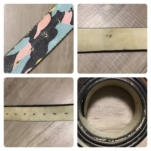 Bape BAPE New multi camo leather belt silver buckle Size 36 - 6 Thumbnail