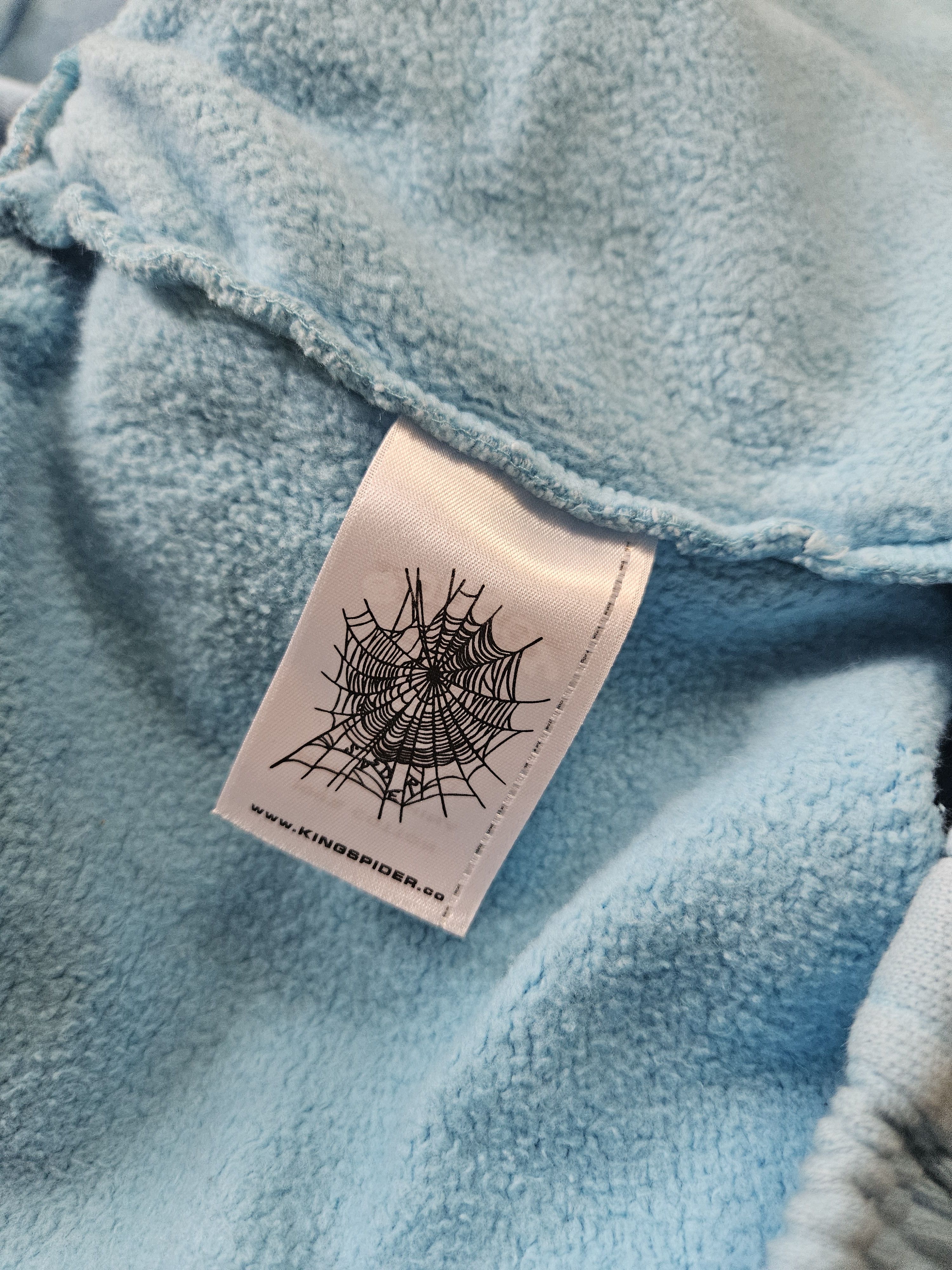 Sp5der OG Web V2 Airbrush Spray Light Blue Sweatpants Size US 30 / EU 46 - 8 Thumbnail
