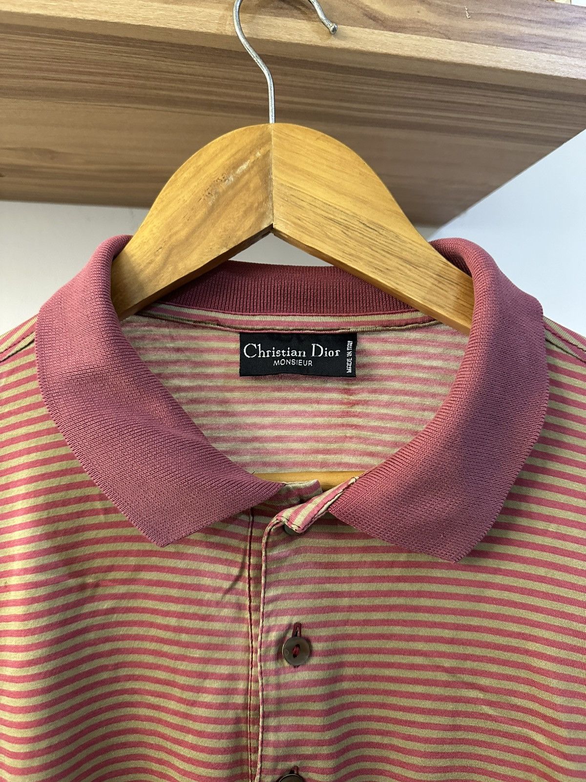 Christian Dior Monsieur 1990 Christian Dior Monsieur Stripes Pocket Polo Tees Size US M / EU 48-50 / 2 - 3 Thumbnail
