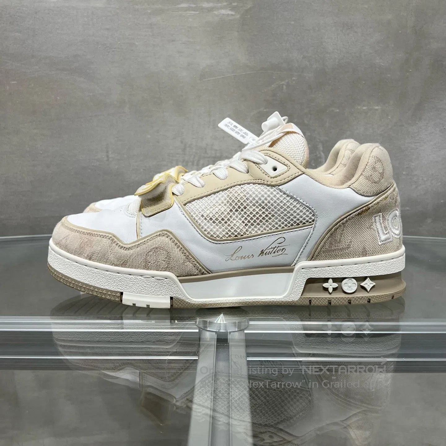 Louis Vuitton Louis Vuitton Trainer Kaki Velcro shoes Size US 6.5 / EU 39-40 - 3 Thumbnail