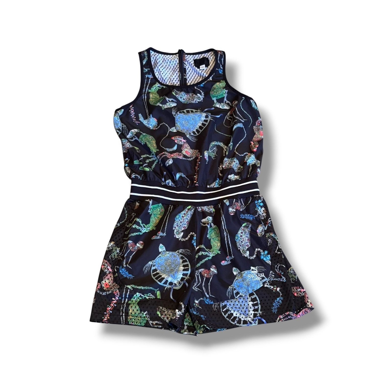 Puma Puma x SWASH London Fossil Printed Romper Medium Black Mesh Size 27" / US 4 / IT 40 - 5 Thumbnail