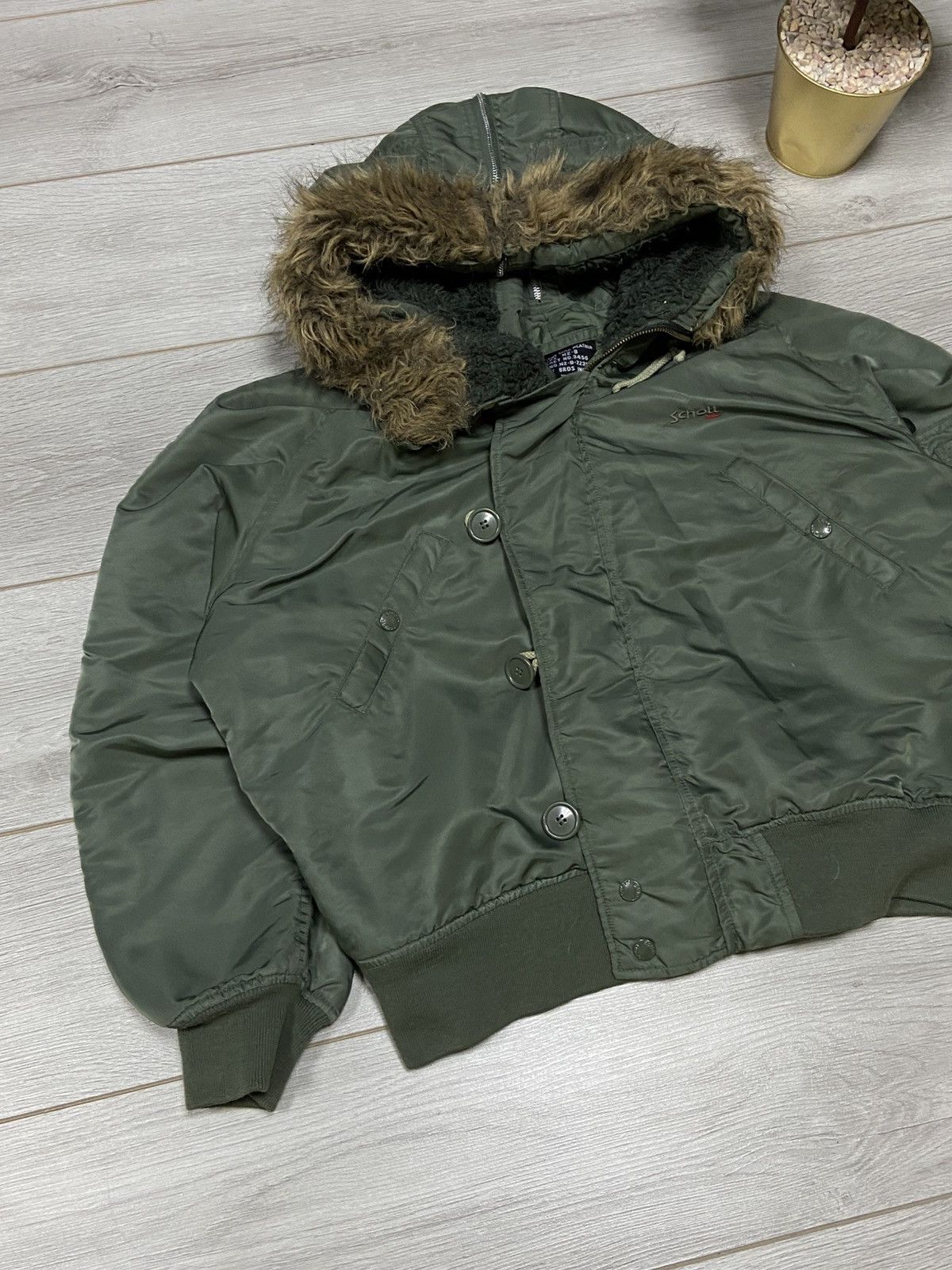 Schott Schott n2b fur hood bomber zip Size US M / EU 48-50 / 2 - 5 Thumbnail