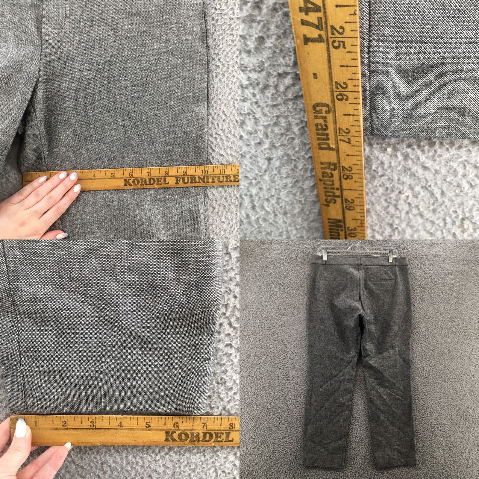 Banana Republic Banana Republic Sloan Dress Pants Womens Gray Cotton Blend Zip 10 Size 32" / US 10 / IT 46 - 8 Thumbnail