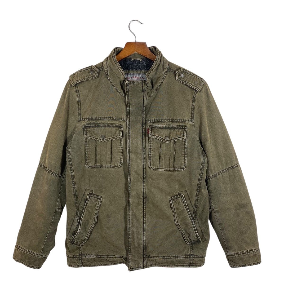 Levi's Levi's Utility Full Zip Brown Sherpa Lined Outerwear Size US S / EU 44-46 / 1 - 1 Thumbnail