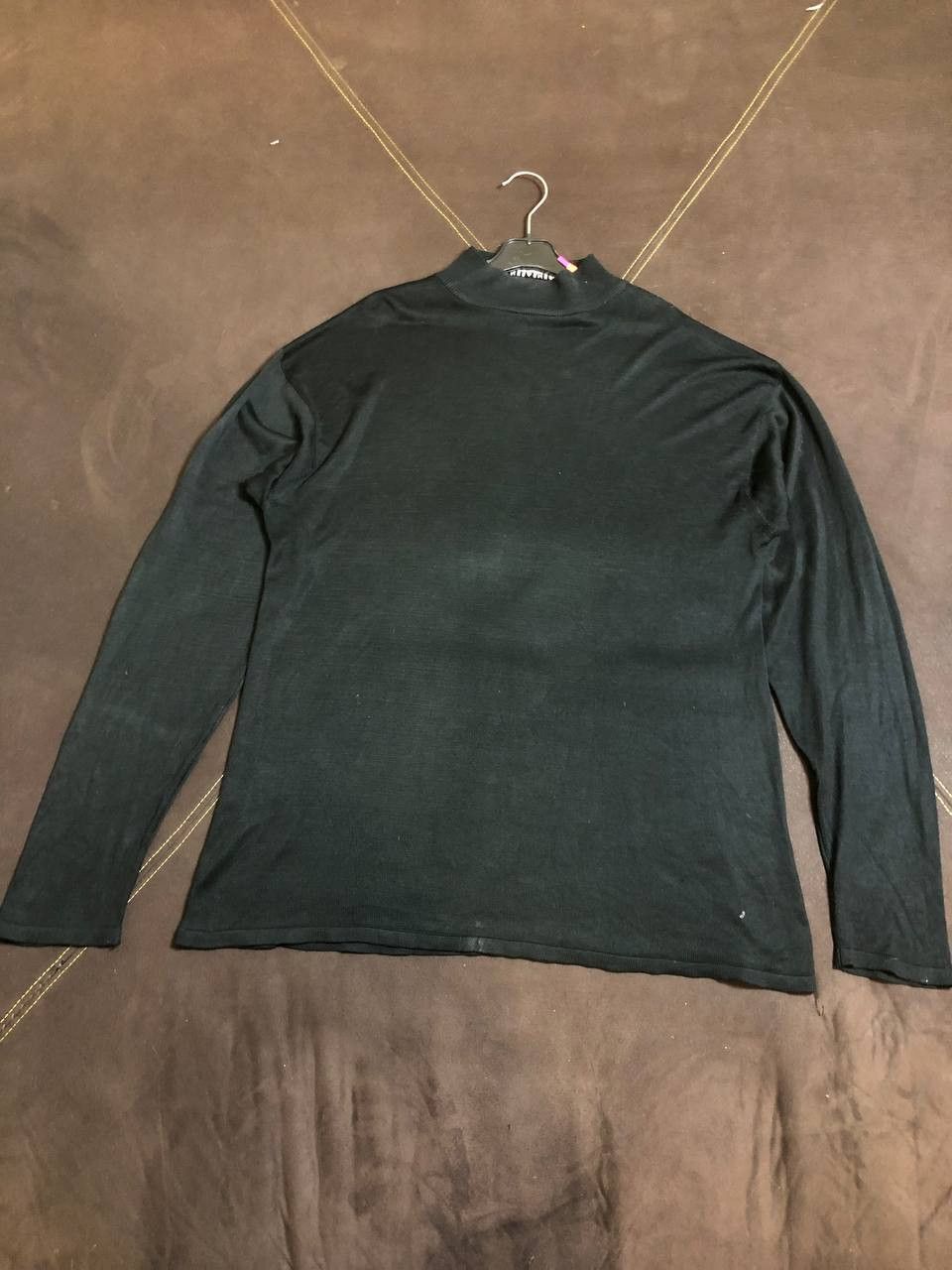 Jhane Barnes Jhane Barnes Sweater Men's Black Silk Long Sleeve Size US M / EU 48-50 / 2 - 1 Thumbnail