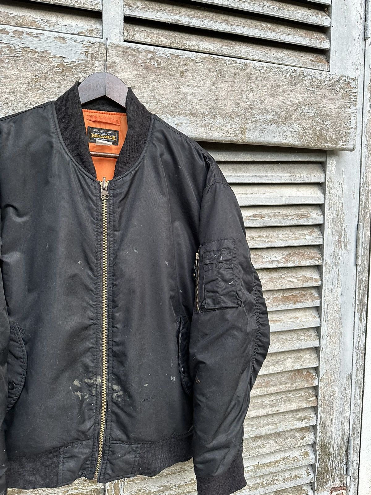 Vintage 🪖Vintage THRASHED MA-1 Man Intermediate Bomber Jacket Size US L / EU 52-54 / 3 - 5 Thumbnail