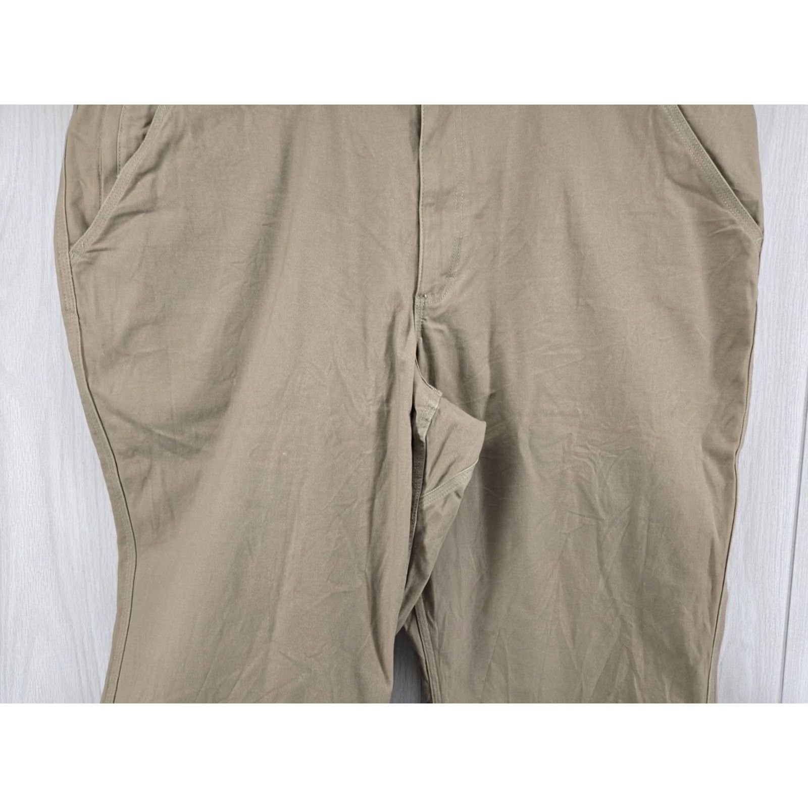 Duluth Trading Company Duluth Trading Co Flex Fire Hose Pants Khaki Cargo Canvas Workwear Men’s 44x30 Size US 44 / EU 60 - 3 Thumbnail