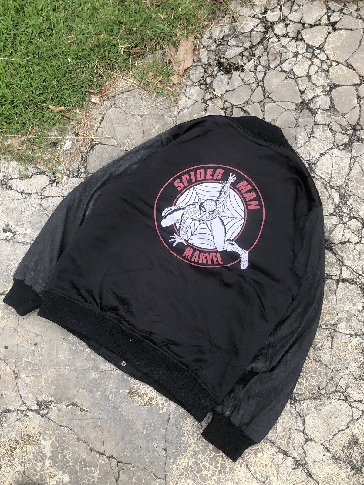Japanese Brand Vintage Y2K Varsity American Star X Marvel Spiderman Size US L / EU 52-54 / 3 - 2 Thumbnail