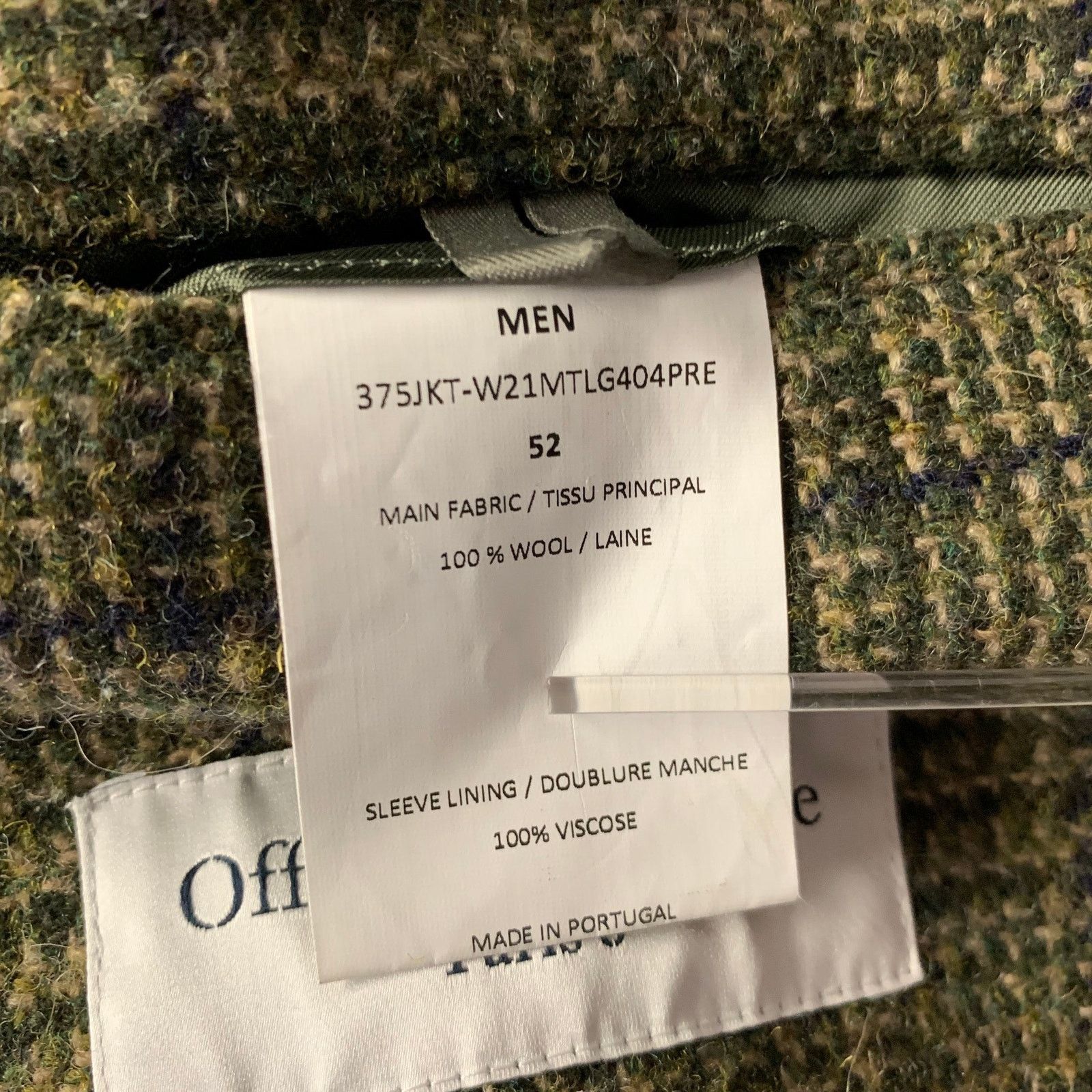 Officine Generale OFFICINE GENERALE 42 Green Tan Tartan Wool Sport Coat Size 42R - 6 Thumbnail