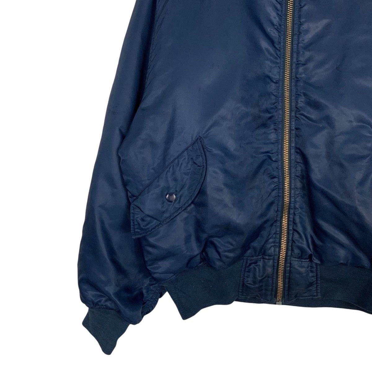 Vintage Vintage 90's Blue Bomber Jacket #2508-C113 Size US L / EU 52-54 / 3 - 3 Thumbnail