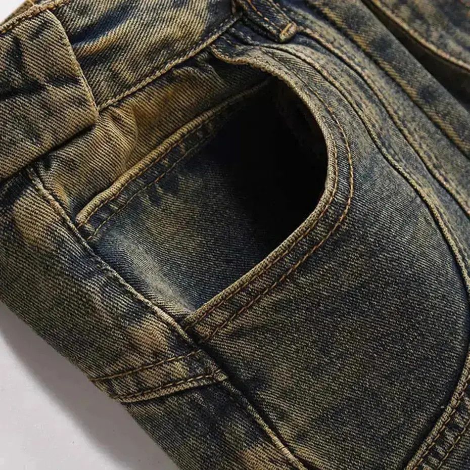 Japanese Brand Patchwork Loose Baggy Jeans Size US 32 / EU 48 - 3 Thumbnail