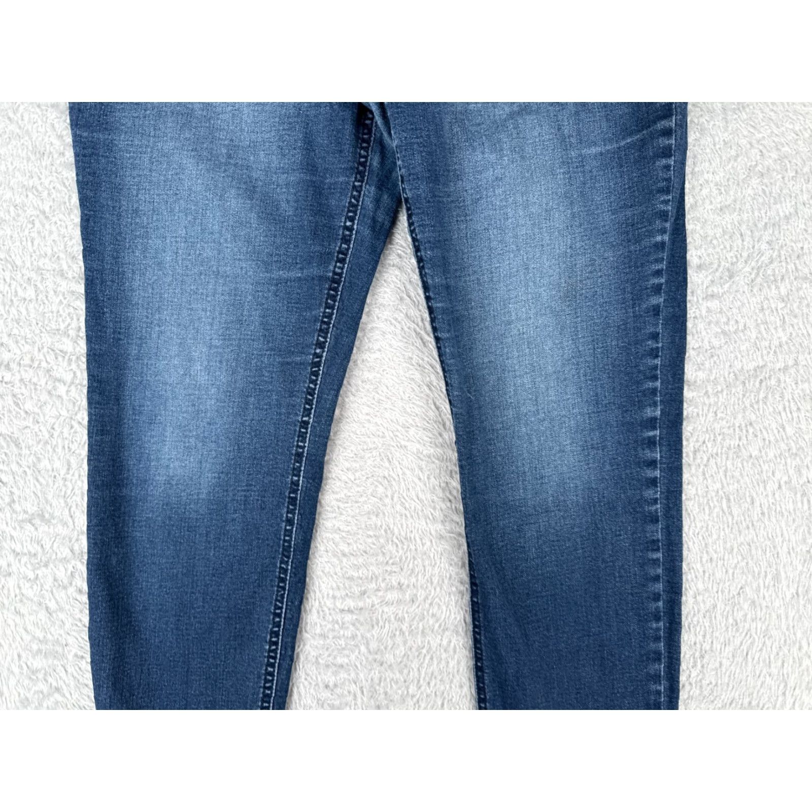 Old Navy Old Navy Rockstar Super Skinny Jeans Womens 12 Blue Denim Mid Rise 30x24 Distressed Retro Size 34" / US 12 / IT 48 - 3 Thumbnail