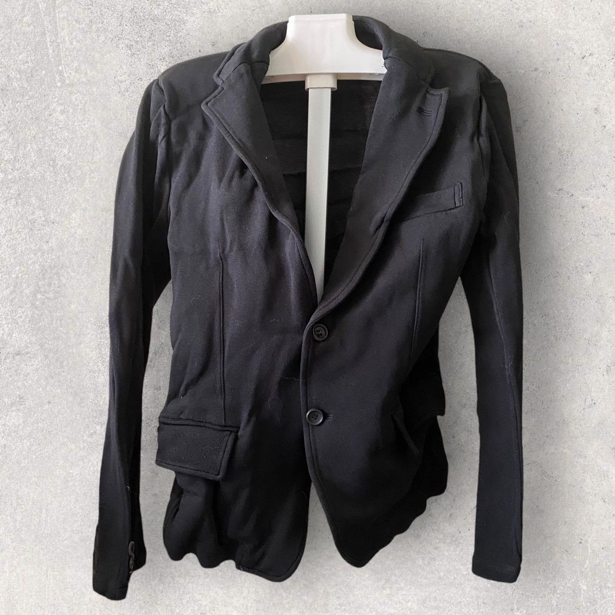 Comme des Garcons × Comme des Garcons Homme Black Dyed Poly Wrinkle Jacket Size US M / EU 48-50 / 2 - 1 Thumbnail