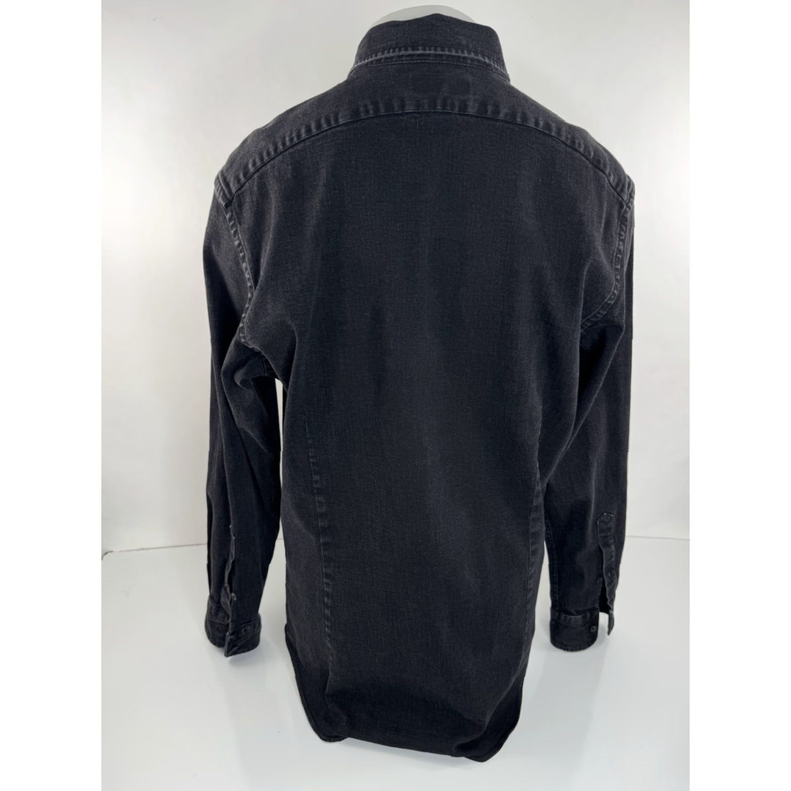 Ralph Lauren Ralph Lauren Black Label / Black Denim Mens XL Shirt Button-Up Long Sleeve Antique Western Theme Size US XL / EU 56 / 4 - 3 Thumbnail