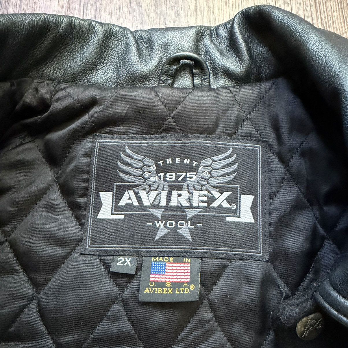 Avirex Vintage Avirex Leather Wool Bomber Jacket Size XXL Size US XXL / EU 58 / 5 - 5 Thumbnail