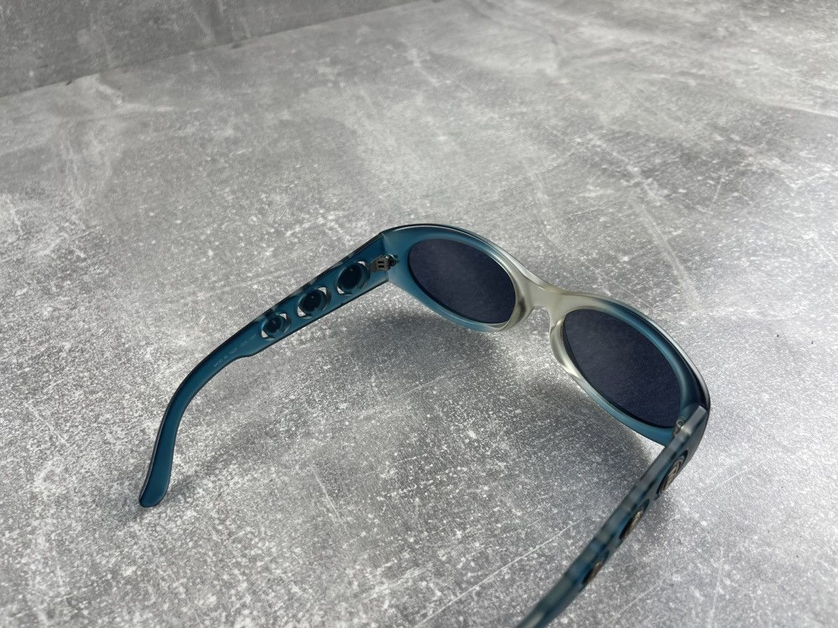 Fendi Fendi Vintage 00s Oval Acetate Sunglasses Blue Transparent Size ONE SIZE - 7 Thumbnail