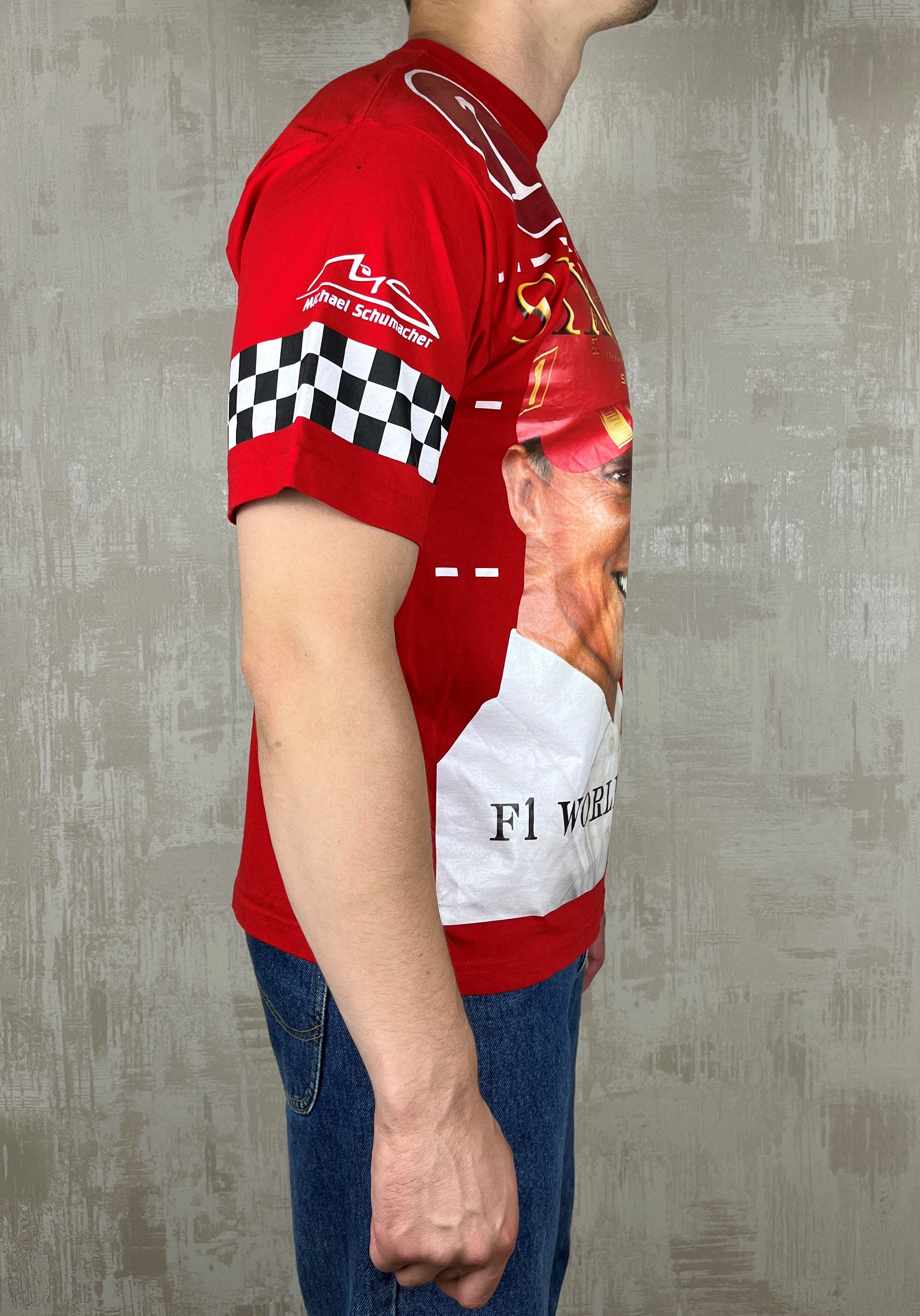 Formula 1 Michael Schumacher Six Times F1 World Champion 1994-2003 Tee Size US L / EU 52-54 / 3 - 7 Thumbnail