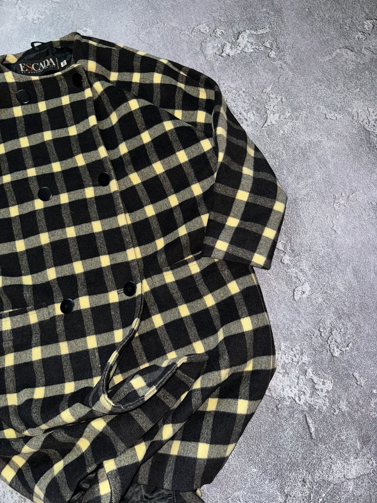 Escada × Vintage Escada by Margaretha ley vintage flannel coat long jacket Size M / US 6-8 / IT 42-44 - 4 Thumbnail