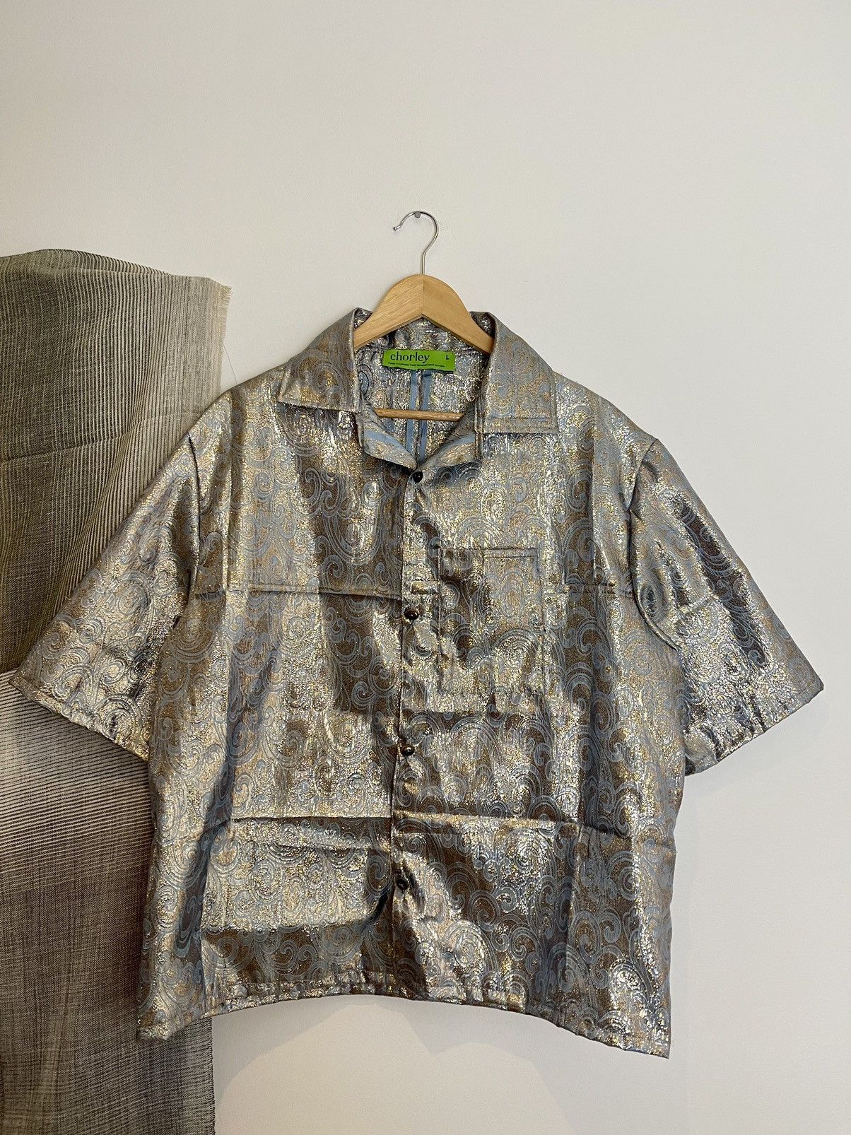 Chorley Handmade glitter paisley camp collar bowling shirt selvedge Size US L / EU 52-54 / 3 - 1 Thumbnail