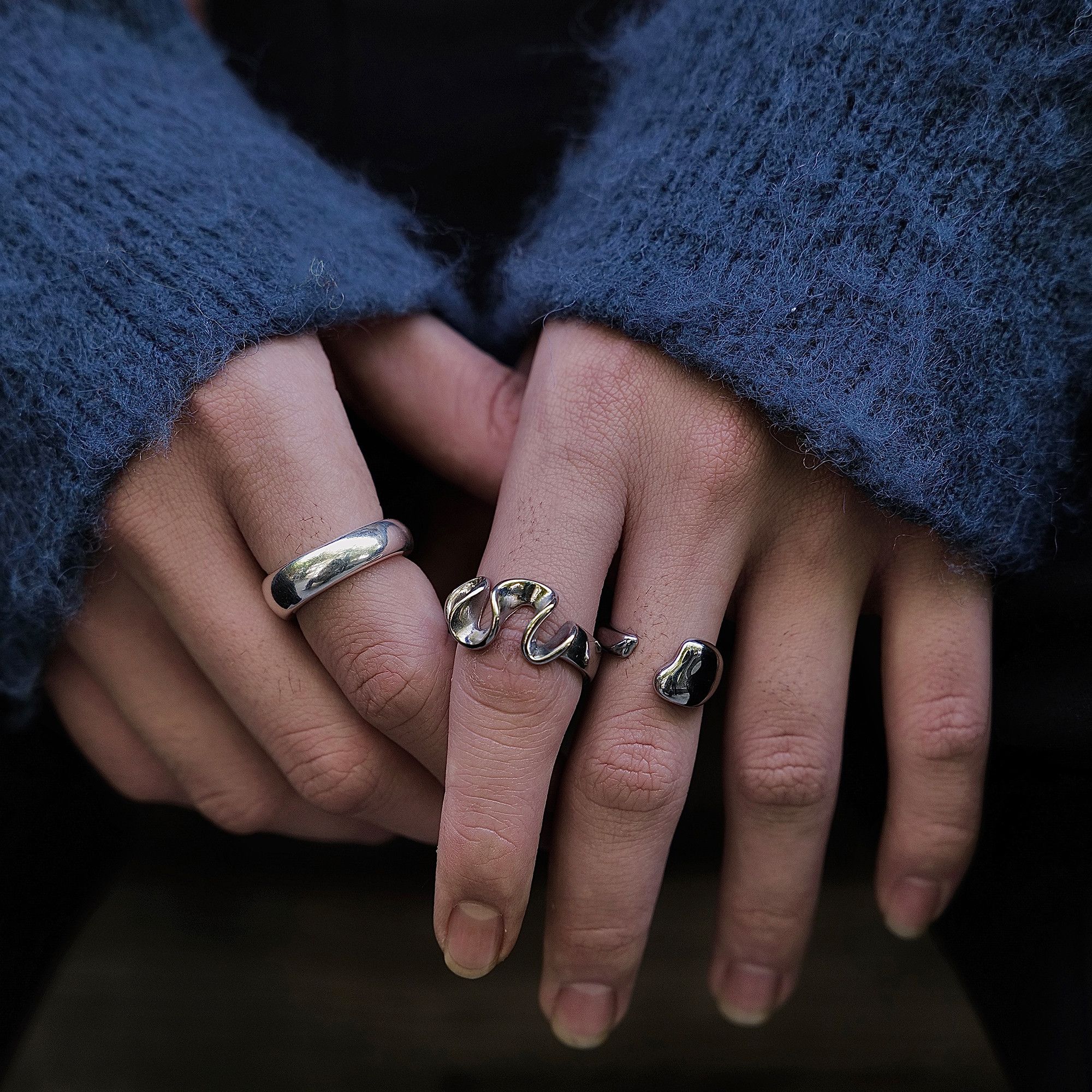 Jewelry Rare Jewelry Rings Open Size Chrome Ring (Size 7-13) Size ONE SIZE - 1 Thumbnail