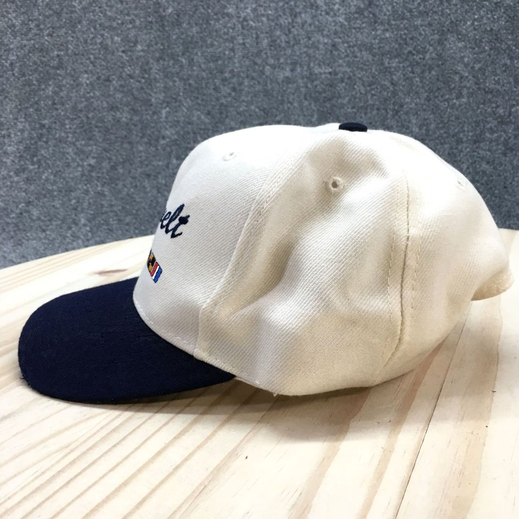 Vintage OTTO USS Roosevelt Flags Snapback Cap Hat Mens One Size White Blue Adjustable Size ONE SIZE - 4 Thumbnail