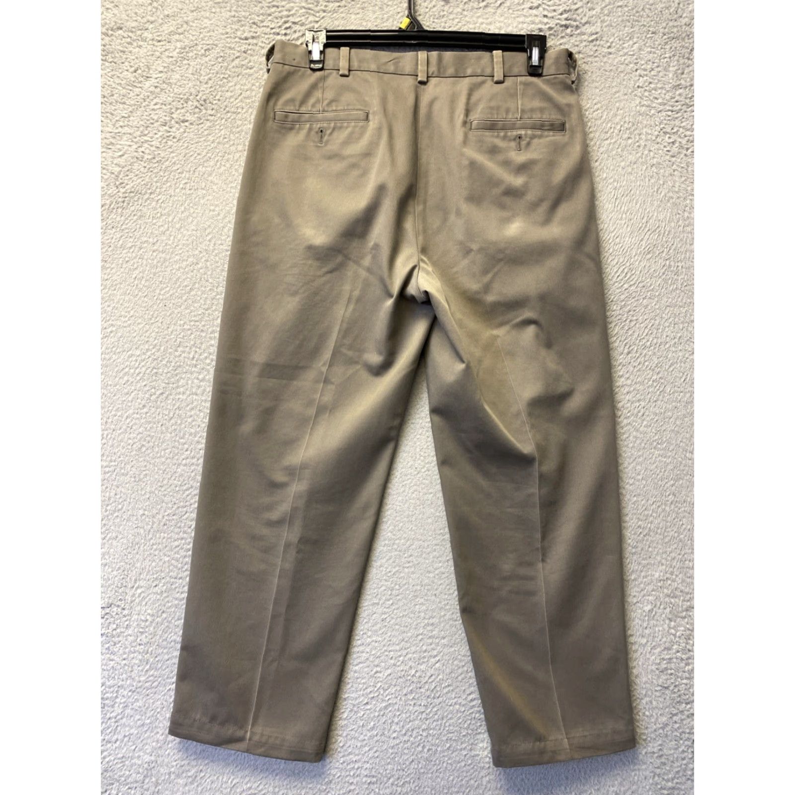 Brooks Brothers Brooks Brothers Chino Pants Mens 34x30 Gray 0618 / Flat Front Button Zip Regular Straight Pants Tan Knit Cotton Lightweight Stretch Preppy 90s? Size US 34 / EU 50 - 6 Thumbnail