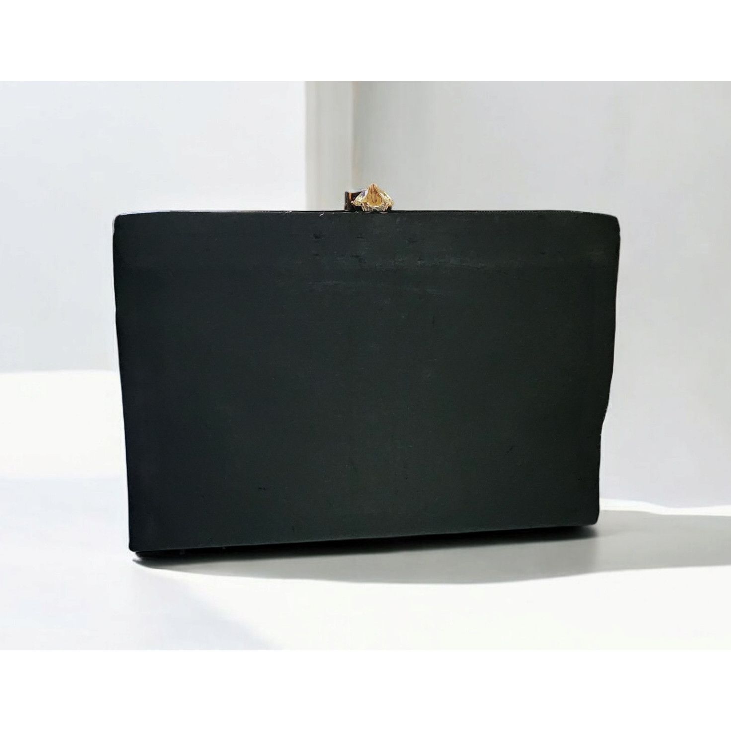 Other Vtg.1950’s L&M Spotlight Satin Black Clutch rhinestone Clasp Size ONE SIZE - 1 Thumbnail