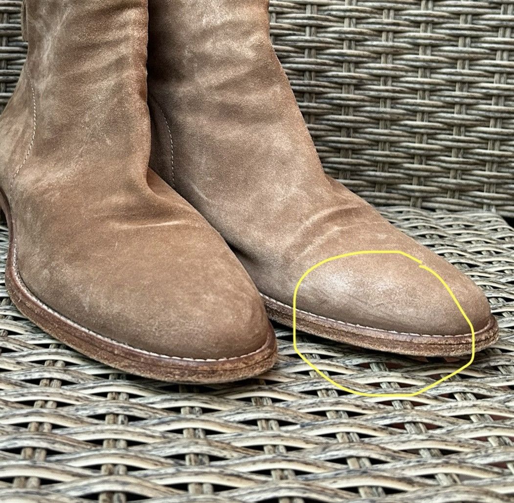 Handmade × MoMA MOMA Marrone Suede Zip Ankle Boots Beige Made In Italy Size US 8 / IT 38 - 11 Thumbnail