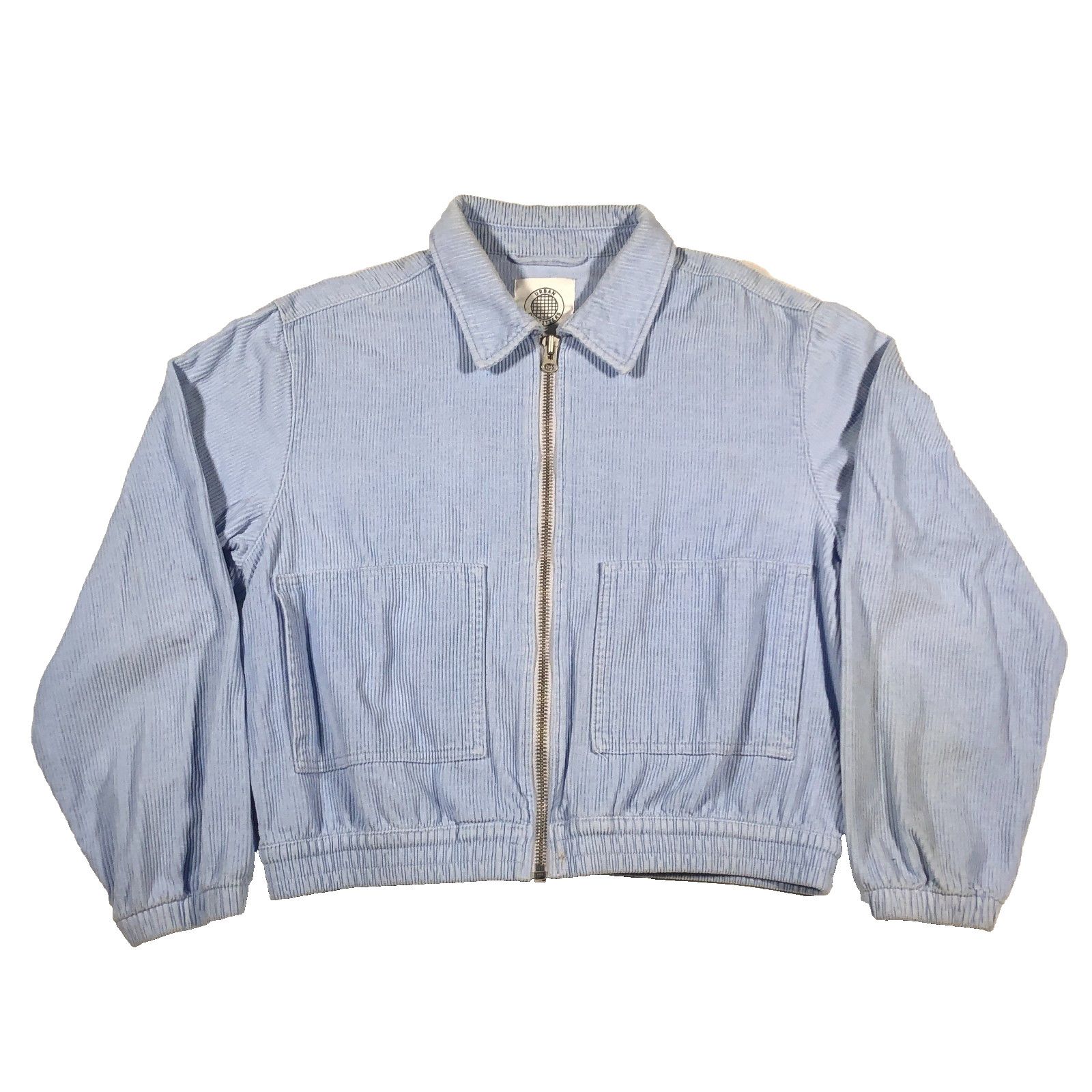 Urban Outfitters Urban Outfitters Light Blue Full-Zip Corduroy Jacket Womens Size M / US 6-8 / IT 42-44 - 1 Thumbnail