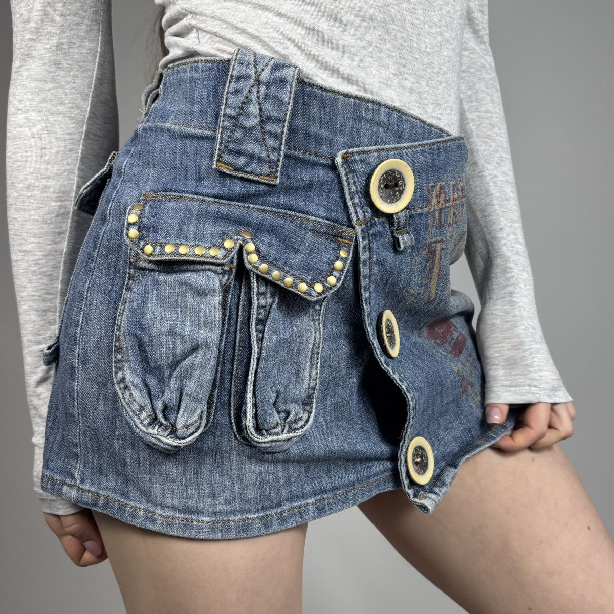Japanese Brand Vintage Y2K Japanese Retro Sexy Mini Skirt 90s Style Size 29" - 2 Thumbnail