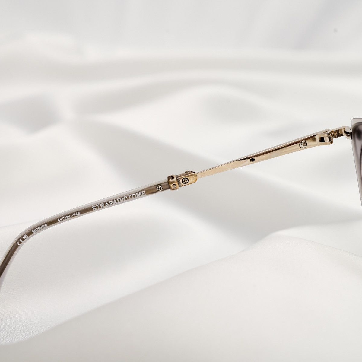 Chrome Hearts CHROME HEARTS STRAPADICTOME MATTE GRAPHITE /SHINY SILVER GLASSES Size ONE SIZE - 5 Thumbnail