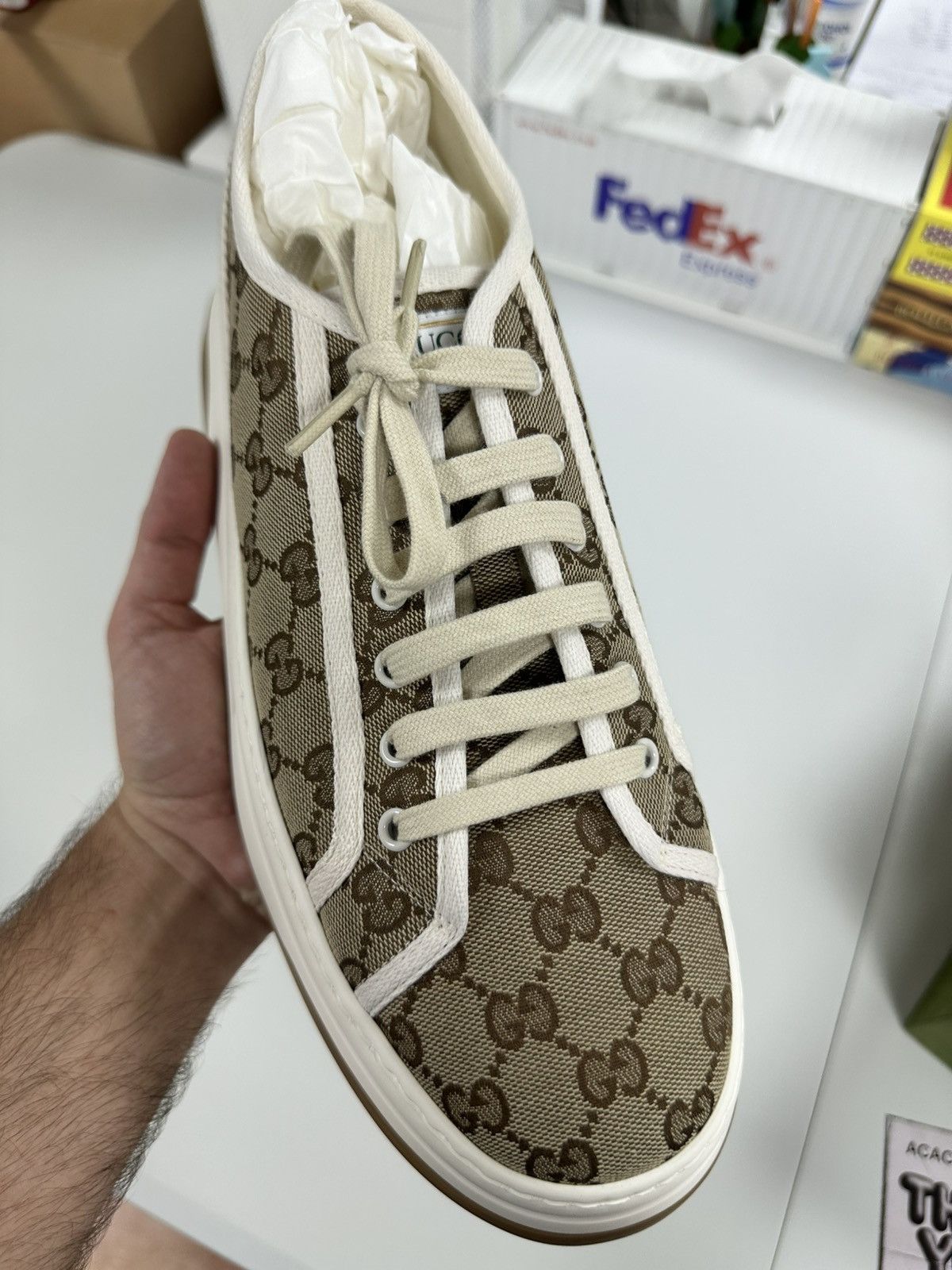 Gucci GUCCI GG Canvas Sneakers **RETAIL 850$** - 12 Size US 12.5 / EU 45-46 - 3 Thumbnail