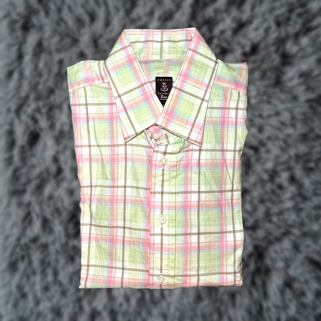 Robert Talbott Robert Talbott Estate Button-Up Shirt Long Sleeve L Mens Green Plaid Size US L / EU 52-54 / 3 - 1 Thumbnail