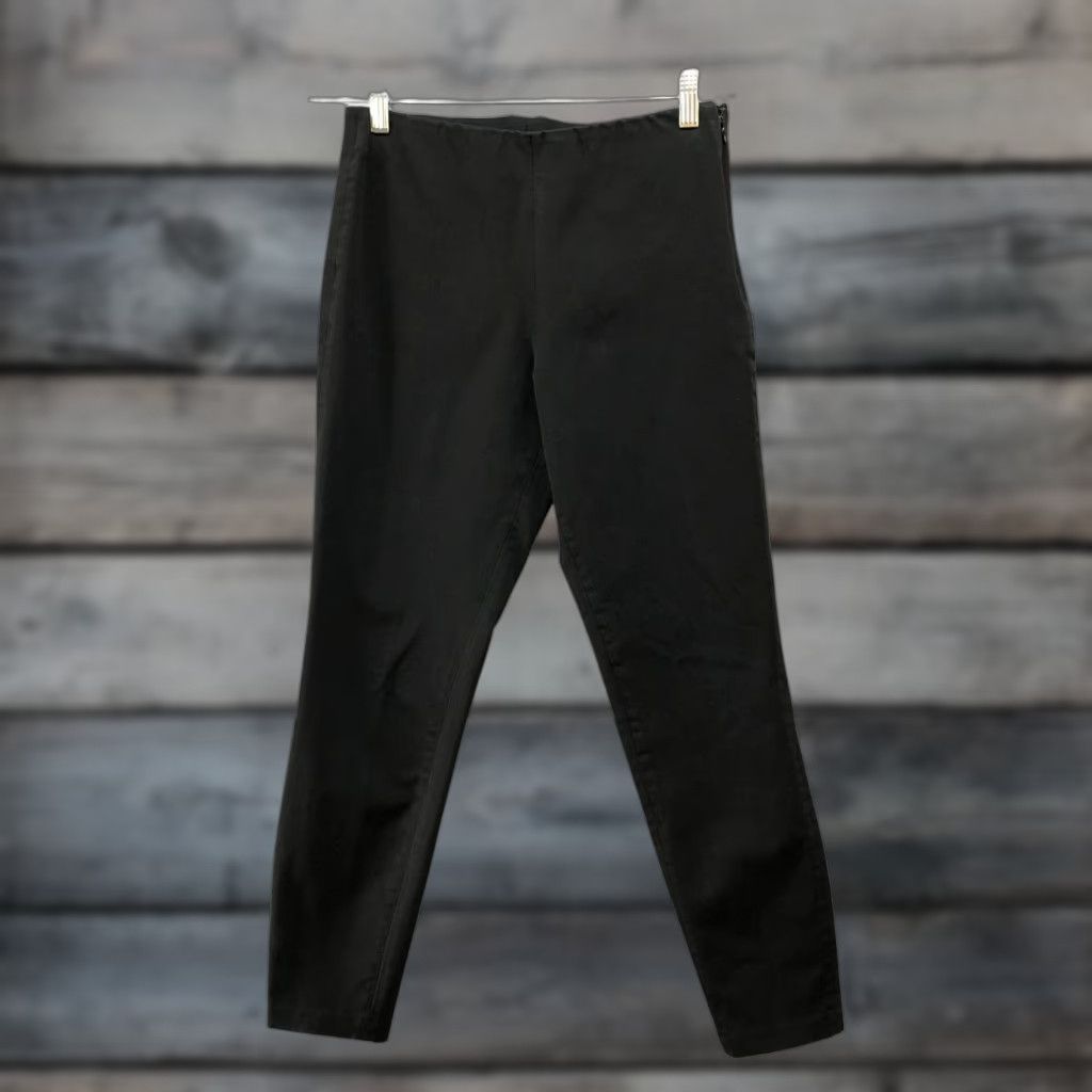 Uniqlo Uniqlo Skinny Ankle Dress Pants Womens S (26-27 inch) Black Side Zip Stretch Size 28" / US 6 / IT 42 - 1 Thumbnail