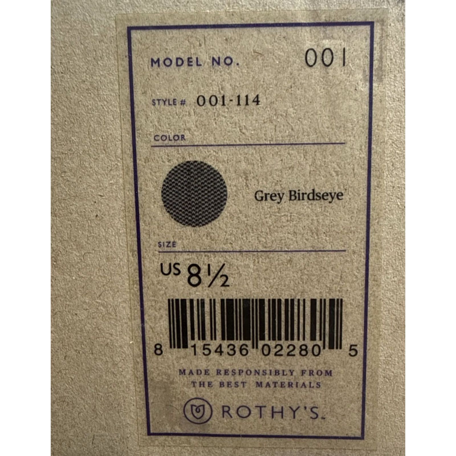 Rothy's ROTHY'S The Flat Knit Flats Gray Birdseye Womens Size 8.5 Shoes Slip-on Round Toe Adults Women Size US 9 / IT 39 - 6 Thumbnail