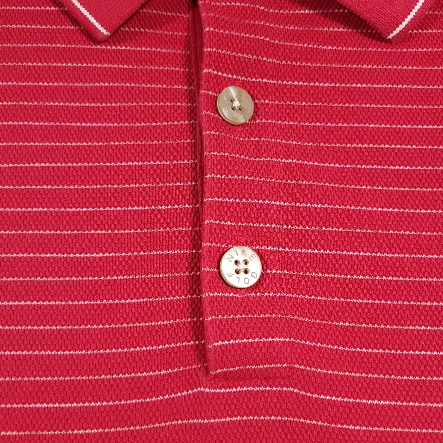 Nike VINTAGE Nike Golf Polo Shirt Mens XL Red Striped Dri-Fit Embroidered Logo Shirt Size US XL / EU 56 / 4 - 4 Thumbnail