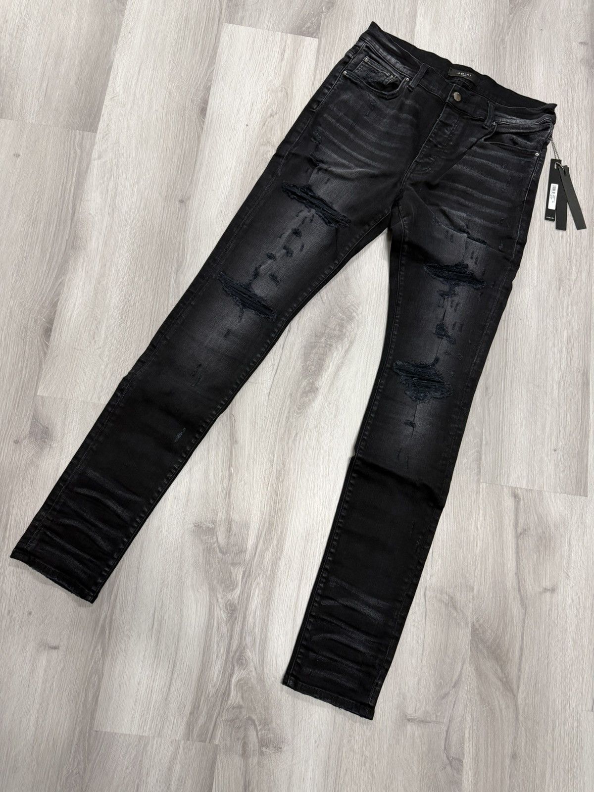 Amiri Thrasher Plus Aged Black Jeans