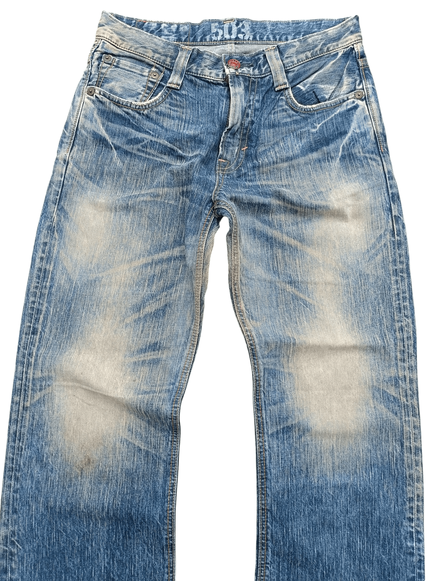 Edwin × Japanese Brand Edwin 503 Blue Trip Slim Washed Blue Whisker Denim Size US 32 / EU 48 - 5 Thumbnail